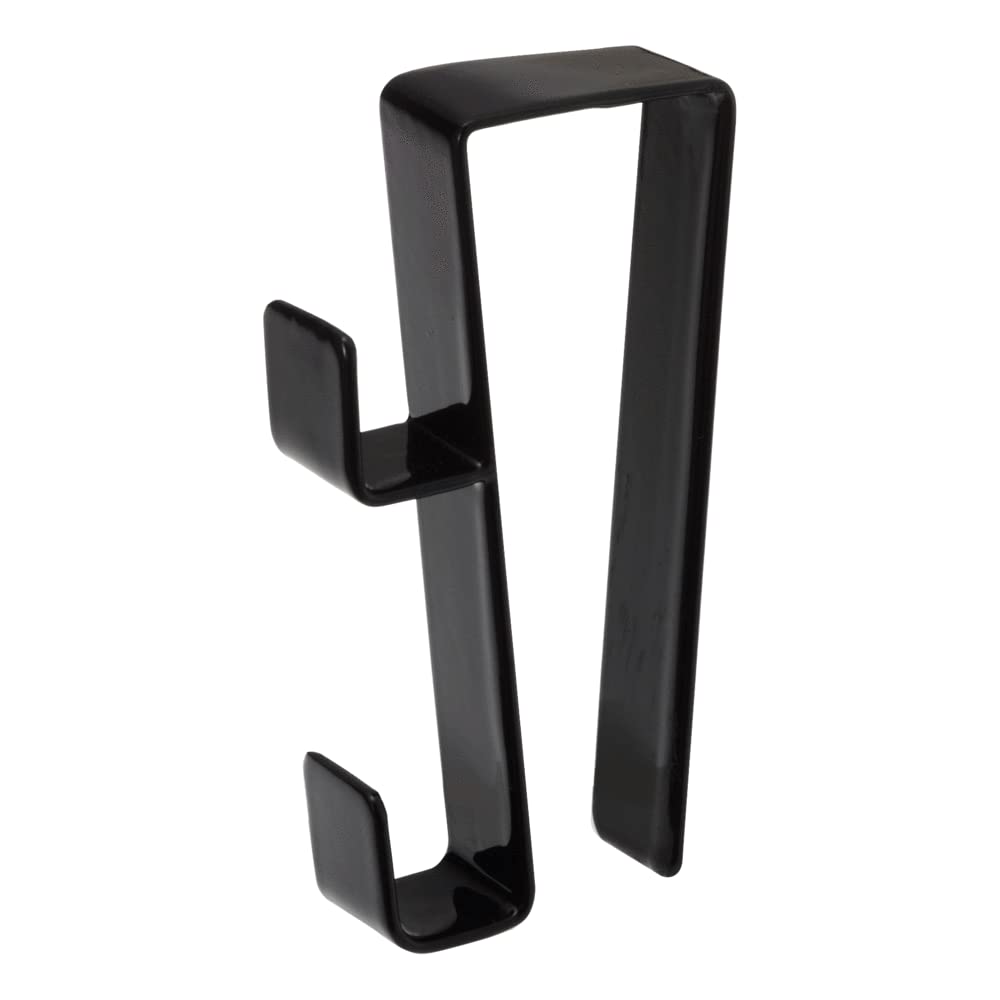 Yamazaki 2783 TOWER Under-Sink Hook x2, Black, Steel, Minimalist Design, 1.5 x 3.8 x 7.2 cm (LxWxH)