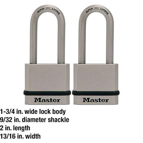 Master Lock M530XTLH Magnum Solid Steel Keyed Alike Padlocks, 1Pack, 2