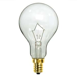 60 Watt - A15 - Clear - Ceiling Fan Bulb - Candelabra Base ...