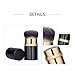 BLD Foundation Kabuki Brush Retractable - Best Portable Brush for Liquid or Cream Foundation/Concealer/Powder, Super Soft Dense Synthetic Hair