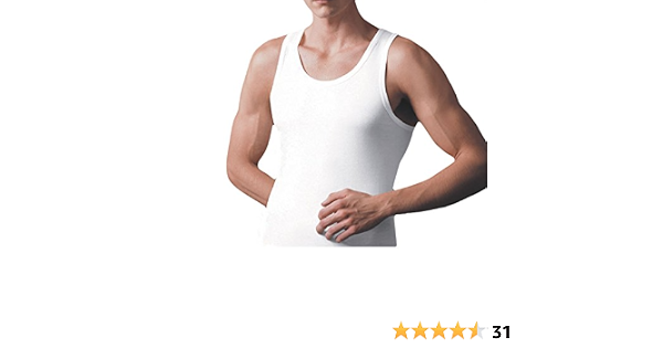 Tank top BYC 2113 U-neck White Cotton 