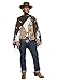 Smiffy's Deluxe Authentic Western Wandering Gunman Costume with Poncho, Brown, Large