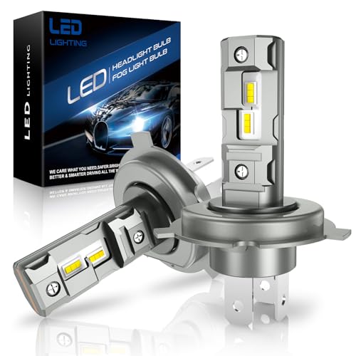 SHINYY H4 LED Headlight Bulbs, 2025 New 12V-36V 20000LM High Powerful 6500K White LED Lamps H4/HB2/9003 Canbus Anti Error for Car and Motorcycle High Beam Low Beam, Replace Halogen and Xenon, 2 Pieces