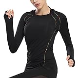 UDIY Women's Long Sleeve Active Running T-shirt with Thumb Hole