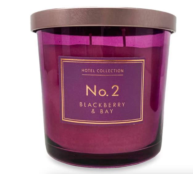 Hotel Collection No 2 BlackBerry & Bay Luxury Fragranced Jar Candle Two Wicks 335g