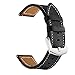 LDFAS Galaxy Watch 45mm/46mm Bands, Genuine Leather 22mm Watch Strap with Silver Buckle Compatible for Samsung Galaxy Watch 3 45mm/46mm, Gear S3 Frontier/Classic Smartwatch Brown+Black (2 Pack)