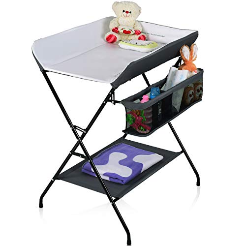 Best baby changing table with hamper basket white badger