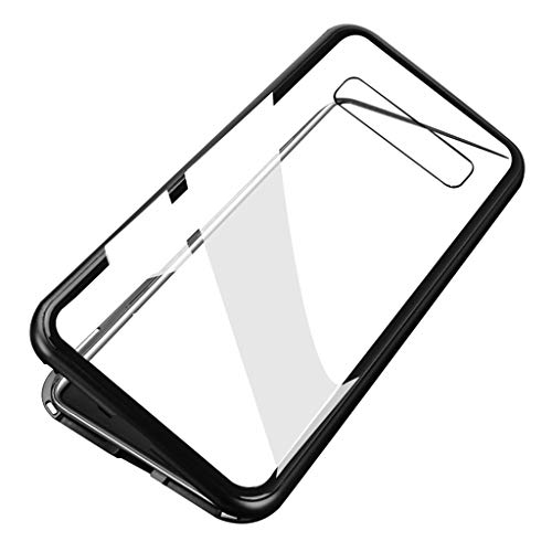 Bokoo Magnetic Protect Case for Samsung Galaxy S10 Plus 6.4 inch Adsorption Metal Bumper Glass Full Cover | Clear No Front Class