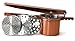 COPPER POTATO MASHER, RICER With Stainless Steel Core ● Commercial Grade Food Purée & Strainer ● BONUS 3 Large Interchangeable Discs ● Great Addition For Your Kitchen