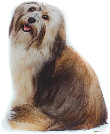 Dog Themed Accent Pillow, Bearded Collie Tibetan Terrier, Approx 14" x 8"