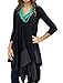 Womens Asymmetrical Casual Feminine Long Sleeve Tunic Shirt Dress