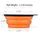IDEGG Collapsible Silicone Dog Bowl, Set of 3, Food Grade Silicone, BPA Free, Foldable Expandable Cup Dish for Pet Raised Dog/Cat Food Water Feeding Travel camping Bowl (Set of 3, Blue+Orange+Purple)
