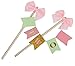 INNORU Handmade 2nd Two Birthday Cake Topper Gold Glitter Letter Cake Decoration for Baby Girl