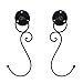 Charming Elegant Black Metal Wall Mounted Window Treatment Curtain Tieback Drapery Holdback - 1 Pair (2 pieces)