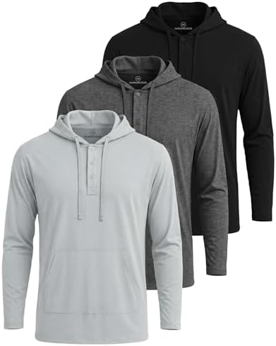 A4 N3409 Men Long Sleeve Hooded Tee Performance Lightweight Hoodie