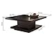 ioHOMES Celio Square Coffee Table, Red Cocoa
