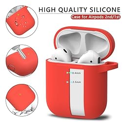 Ljusmicker Airpods Case Cover 2&1 with Cleaner