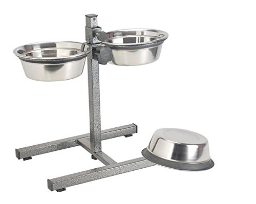 Petface Stainless Steel Adjustable Double Dog Diner, 2700 ml