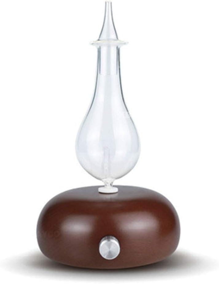 YSGJ Aromatherapy diffuser LED 7 Colors, Aroma Pure Essential Oil nebulizer, humidifier, aromatherapy diffuser for Bedroom/Office/Travel,Dark wood grain