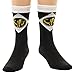 Mighty Morphin Power Rangers Mens Crew Socks (Black)