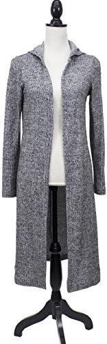 SAY Styles All Your Women Heather Knitted Soft Open Front Long Hooded Cardigan Sweater 2 Colors