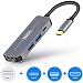 USB C Hub, 4K USB C to HDMI, 2 USB C to USB 3.0 and FlashDrive, Type C Hub USB-C Power Adapter for MacBook Pro, Chromebook, Deall XPS and Samsung Galaxy&nbsp;S8/S8+/S9/S9+/Note&nbsp;8 (4 Ports Silver)