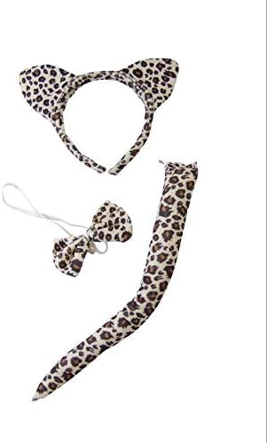 P'tit Clown 19950 Leopard Kit – Headband, Tail and Bow Tie Set – Multi-Coloured