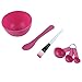 uxcell Facial Skin Care Mask Mixing Bowl Stick Brush Gauge Spoon Set Pink