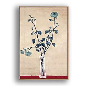 Framed Canvas Wall Art for Living Room, Bedroom Elegant Vase Plants by Sanyu Canvas Prints for Home Decoration Ready to Hanging - 16x24 inches