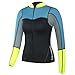 Lemorecn Womens 2mm Neoprene Long Sleeve Jacket Front Zipper Wetsuit Top (2094G12)