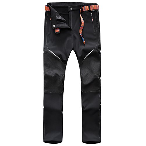 Modern Fantasy Womens Fleece Warm Absorbent Multi-pocketed Outdoor Baggy Pants Black Size US XS