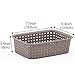 EZOWare Gray Plastic Knit Storage Trays, Desk Drawer Divider Bin for Office School Supplies Organizer - Pack of 4 (7.7x5.3x2.4 Inch)