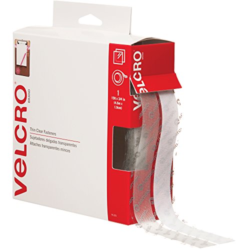 Velcro VEL150 Hook and Loop Tape Combo Pack, 15' Length x 3/4" Width, Clear