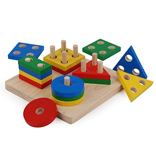 Купить Plan Toy Geometric Sorting Board в интернетмагазине Amazon с