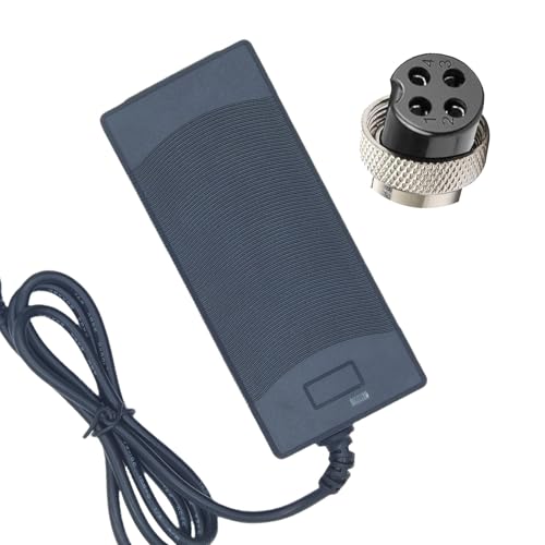 42V Electric Scooter Charger 4 Prong for Voyager 36V Batteries, 42V 2A 4-Pin Connector Battery Charger Replacement
