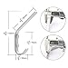 WEBI Coat Hook Wall Mounted - Heavy Duty Stainless Steel Dual Wall Hook Rack – Double Prong Robe Hooks for Bathroom Kitchen Office Entryway Closet,Single Hook,5 Packs