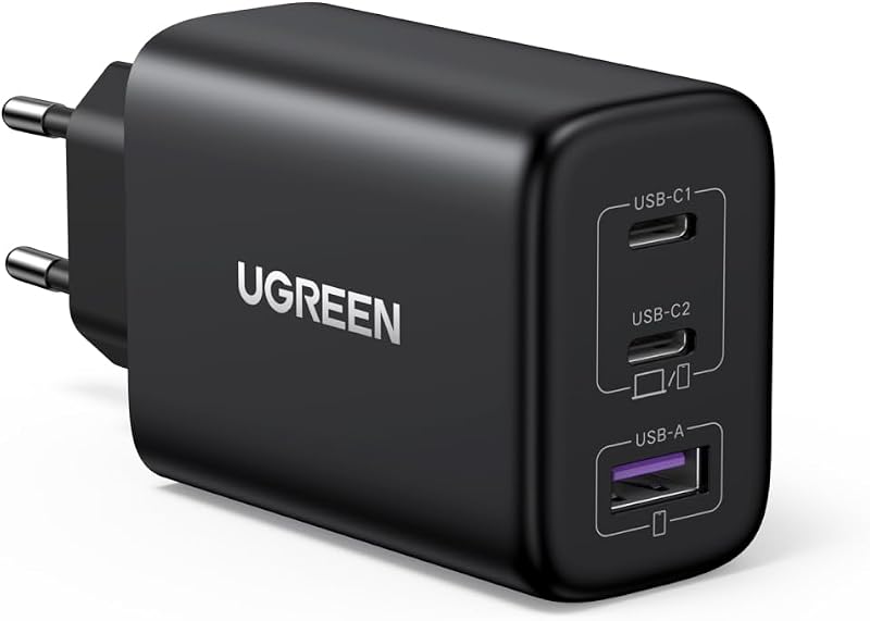 USB C Ladegerät 65W, 3-Port kompaktes Netzteil, PPS Schnellladegerät — Foto 1 von 7