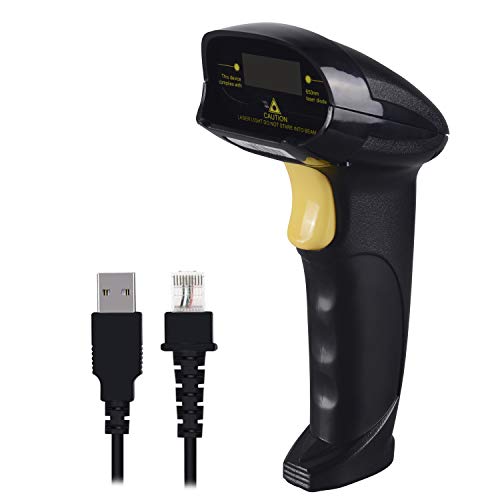 Esup USB Barcode Scanner 1D Handheld Automatic Laser Bar Code Scanner Reader