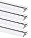 Hyperikon 4 Foot Lighting Section, Single Circuit, H Track Rail, White, 3-Wire 4 Pack