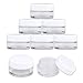 25 Jars - Beauticom High-Graded 5 Grams/5 mL BPA Free Thick Clear Acrylic 100% NO LEAK Plastic Jars empty Container White Lid for Cosmetic, Lip Balm, Beads, Creams, Lotion, Liquids, Sample, Travel