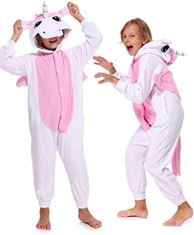 Kids Unisex Unicorn One Piece Sleepwear Cosplay Christmas Pajamas Costume Cute Unicorn Sleepsuit for Boys Girls