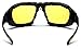 Oversized Choppers Men's Sport Padded Motorcycle Bikers Sunglasses BLACK MIDNIGHT YELLOW