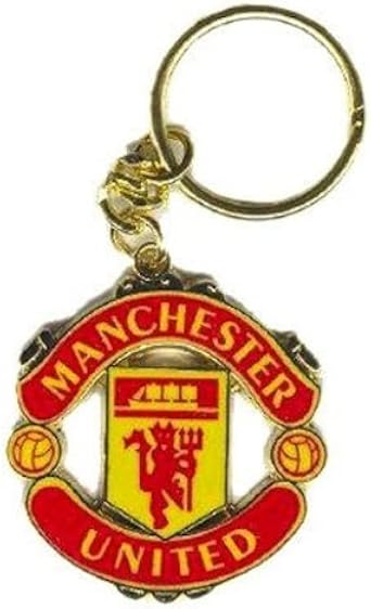 Amazon Com Manchester United Fc Keyring Crest Football Gifts Sports Related Key Chains Clothing