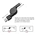 FiveBox USB Retractable Cable, Premium Retractable Charger Cord 5-Pack High Speed 2.5FT USB 2.0 Sync Data & Charge Cable for Android, Samsung Galaxy, HTC, LG, Sony, BlackBerry and More Android Device