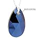 ROYAL CRYSTALS Luxe Blue Green 925 Sterling Silver Made with Imitation of Crystals Teardrop Pendant Necklace for Women,18