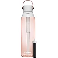Brita Plastic Water Filter Bottle, 26 oz, Blush