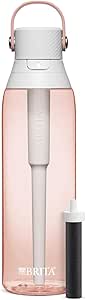 Brita Plastic Water Filter Bottle, 26 oz, Blush