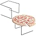 Set of 2 Metal Pizza Pan Riser Stands, Tabletop Food Platter Tray Display Racks, Black