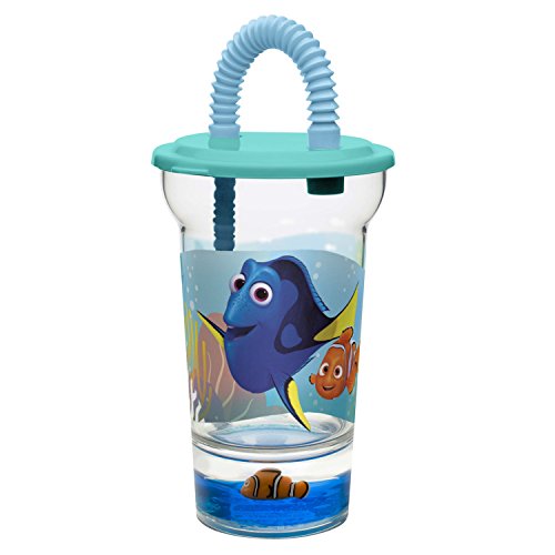Zak Designs Finding Dory 13 oz. Plastic Tumbler With Straw, 