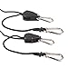 Growsun Pair of 1/8 inch Adjustable Grow Light Hangers Rope Clip Hanger Ratchet for Growing Tent